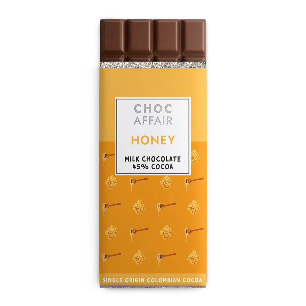 Choc Affair Honey Milk Chocolate Bar